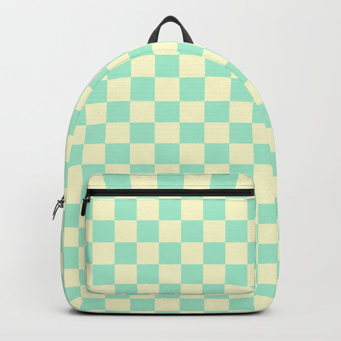 yellow checkerboard backpack