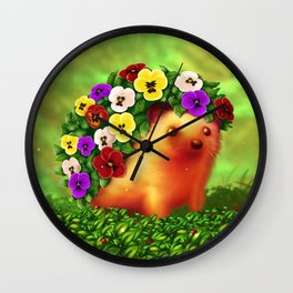 Pansyhog Wall Clock