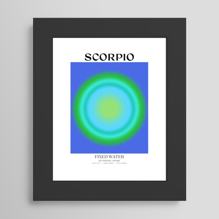 Scorpio Gradient Print Framed Art Print