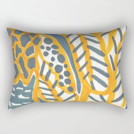 Palm tree pattern yellow_ in Georgia Rectangular Pillow