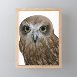 Owl Portrait Framed Mini Art Print
