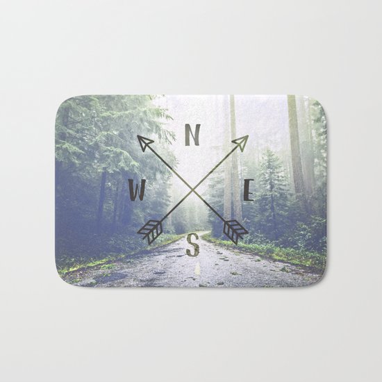 Forest Compass Bath Mat