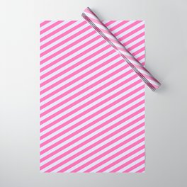 [ Thumbnail: Lavender and Hot Pink Colored Lines Pattern Wrapping Paper ]
