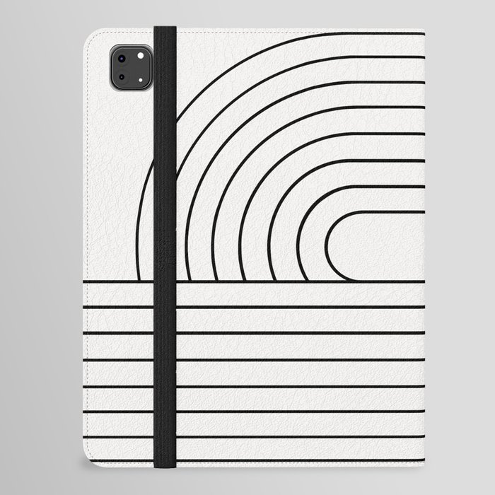 Oval Lines Abstract IX iPad Folio Case
