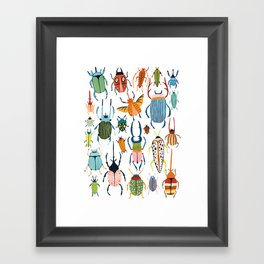 Woodland Beetles Framed Art Print