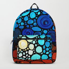 One Fine Day - Colorful Landscape Painting by Sharon Cummings Backpack
