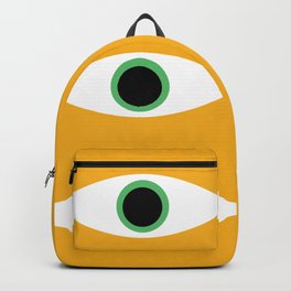 Green Eyes on Golden Yellow Backpack