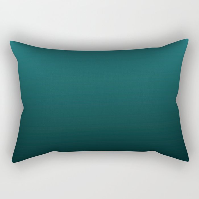 Gradient Collection - Deep Teal Turquoise - Accent Color Decor - Lowest Price On Site Rectangular Pillow