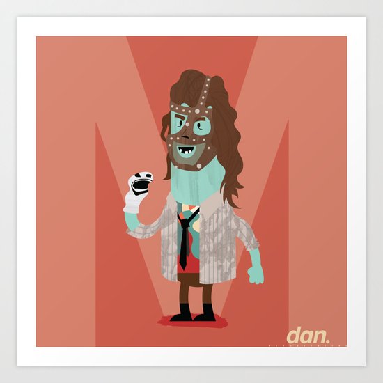 Alphabet Wrestlers - Mankind Art Print