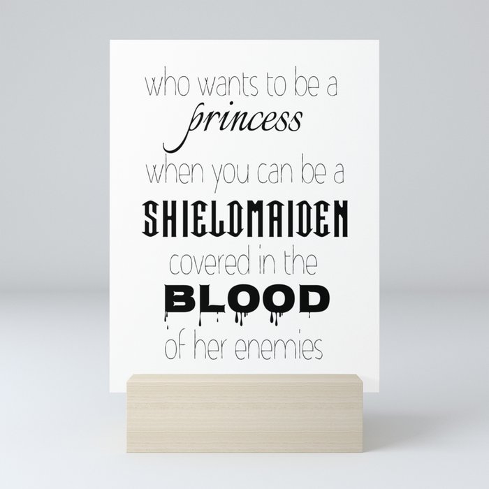 Princess vs Sheildmaiden Mini Art Print