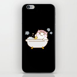 Kawaii Kitten Cat Cute Shower iPhone Skin