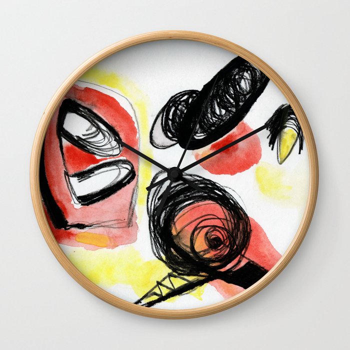 abstract with little flower Wall Clock