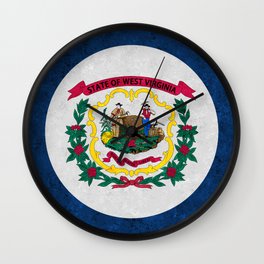 State Flag of West Virginia American Flags Banner Standard Colors Wall Clock