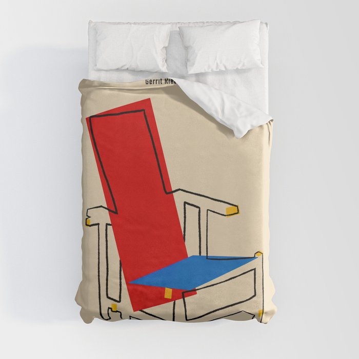 Bauhaus Beach Chair Poster Gerrit Rietveld 1917 Duvet Cover