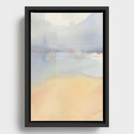 In Dreams 020 - Abstract Beach Ocean Watercolor Framed Canvas