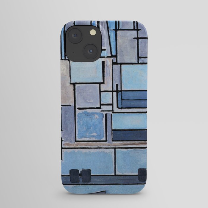 Piet Mondrian - Composition no 9 Blue Facade - Abstract Painting iPhone Case