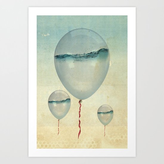 Wet Weather balloons Art Print