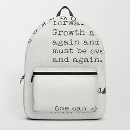 Abraham Maslow Growth Quotes Backpack | Inspirational, Black And White, Leader, Brooklyn, American, Newyork, Newspaper, Mental, Graphicdesign, Decision 