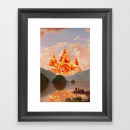 PIZZA MOUNTAINS Framed Art Print