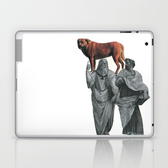 plato n aristotle walking their doge Laptop & iPad Skin