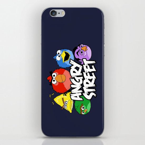 Angry Street: Angry Birds and Sesame Street Mashup iPhone & iPod Skin