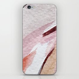 Away [2]: an abstract mixed media piece in pinks and reds iPhone Skin