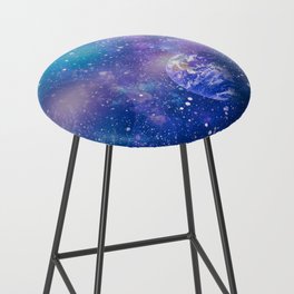 planets, stars and galaxies in outer space showing the beauty of space exploration. Bar Stool