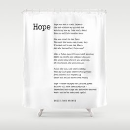 Hope - Emily Jane Bronte Poem - Literature - Typewriter Print 1 Shower Curtain