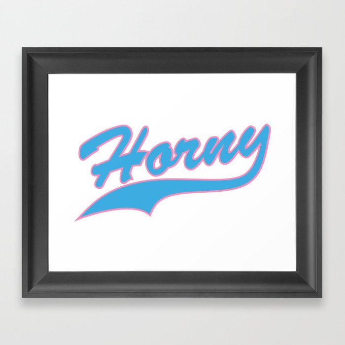 Team Horny (BLUE&PINK) Framed Art Print