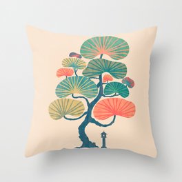 Japan garden Throw Pillow