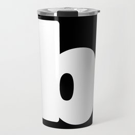 b (White & Black Letter) Travel Mug