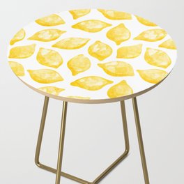 Lemons Watercolor Side Table