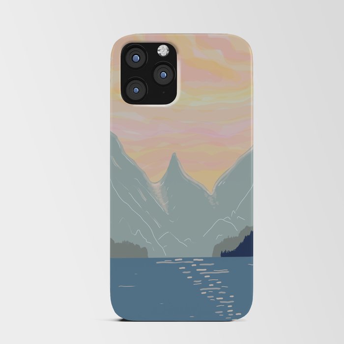 Fjord landscape iPhone Card Case
