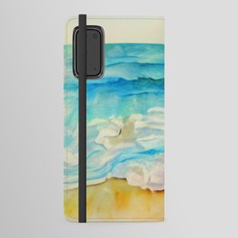 Blue Ocean Waves on the Horizon Android Wallet Case