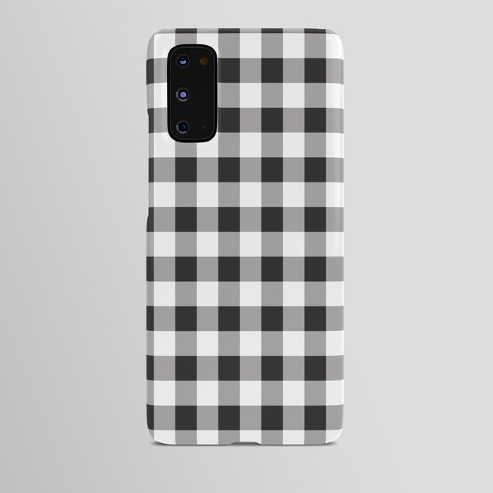 Black Buffalo Plaid Pattern Android Case