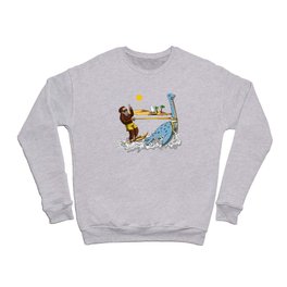 Bigfoot Riding Loch Ness Monster Conspiracy Crewneck Sweatshirt