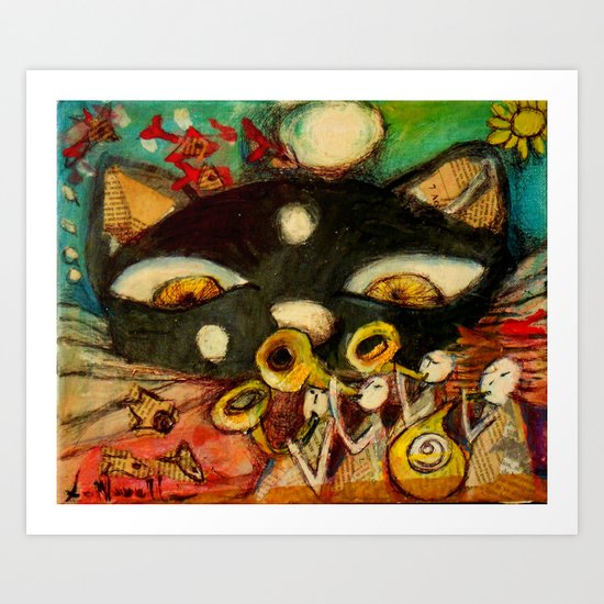 GATO NEGRO Art Print