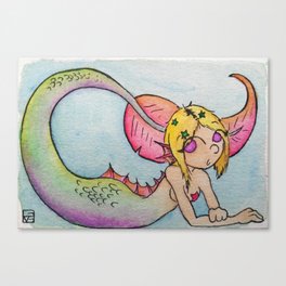 Mermaid (Watercolor) Canvas Print