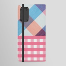 Pink Plaid Gingham Pattern Android Wallet Case