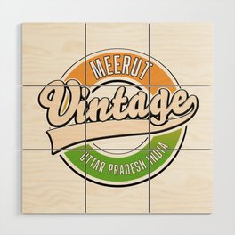 Meerut vintage style logo. Wood Wall Art