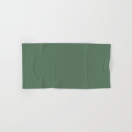 Dark Green Solid Color Pantone Comfrey 18-6216 TCX Shades of Green Hues Hand & Bath Towel