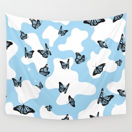 Teenage Dream (Butterflies over Cowhide Spots Pattern, viii 2021) Wall Tapestry