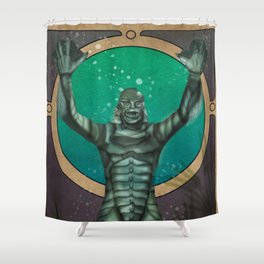 Creature From the Black Lagoon Nouveau Shower Curtain