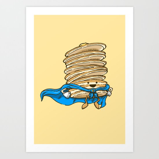 Captain Pancake Descends Art Print