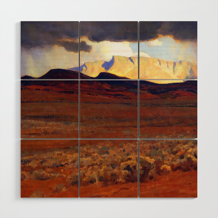 Maynard Dixon Storm on the Desert Wood Wall Art