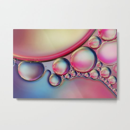 Bubble Pink Metal Print