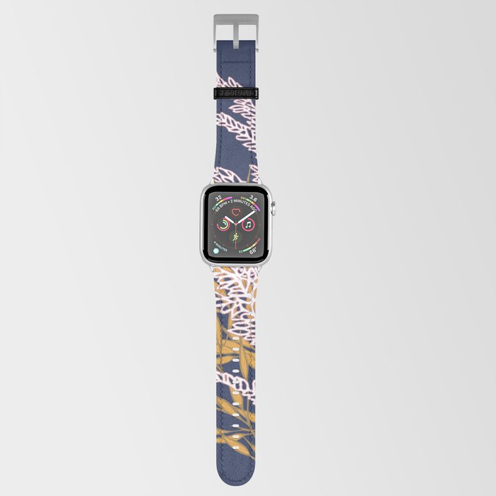 Grass bloom bouquet on dark blue background. Apple Watch Band