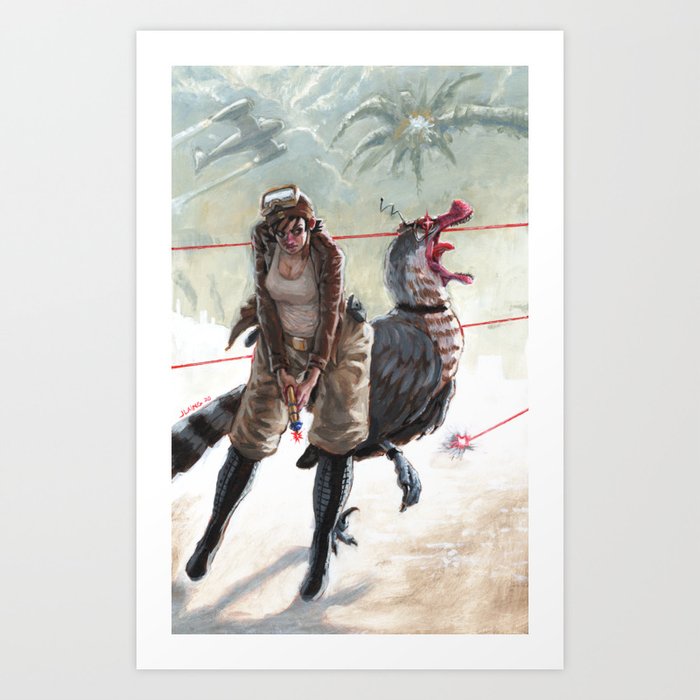 Raptor Wars Art Print