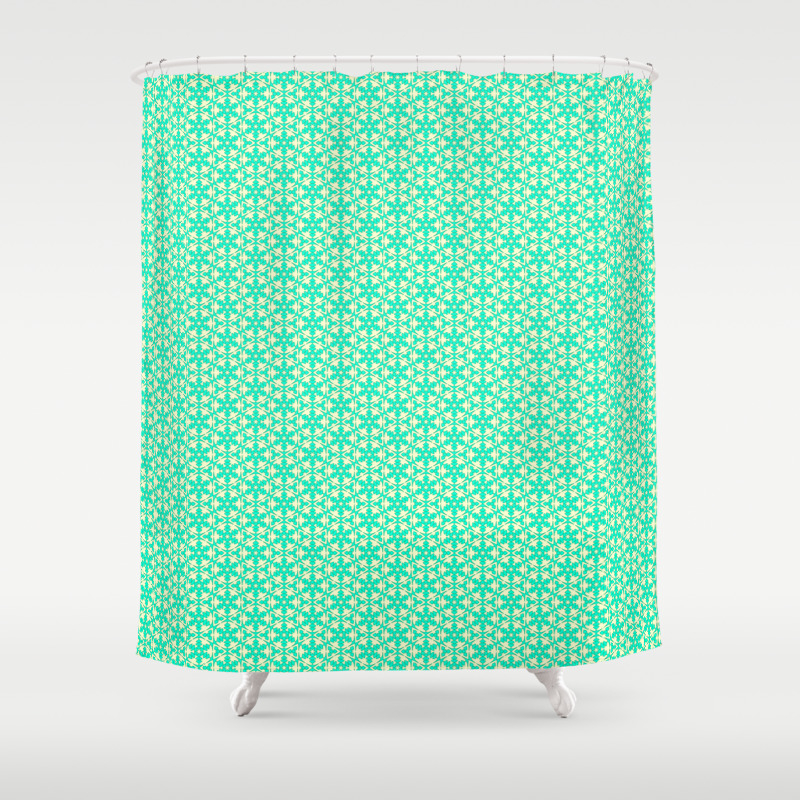 Radial Turquoise Bubble Blossom Snowflake Mint Green Butter Cream