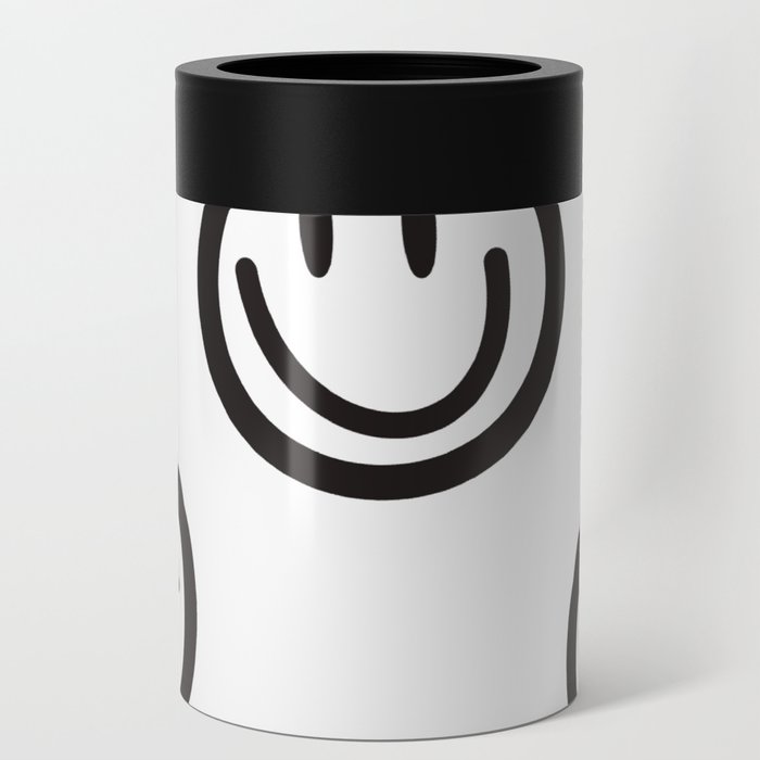 Smileys, Black And White Can Cooler